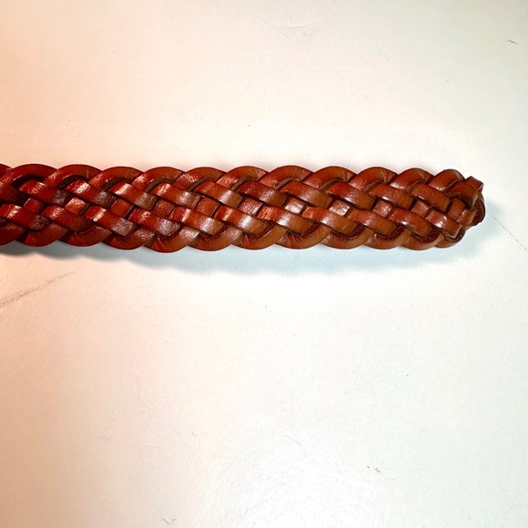 GAP Vachetta Braided Leather Brass Buckle Belt, NWT - L - Picture 4 of 10